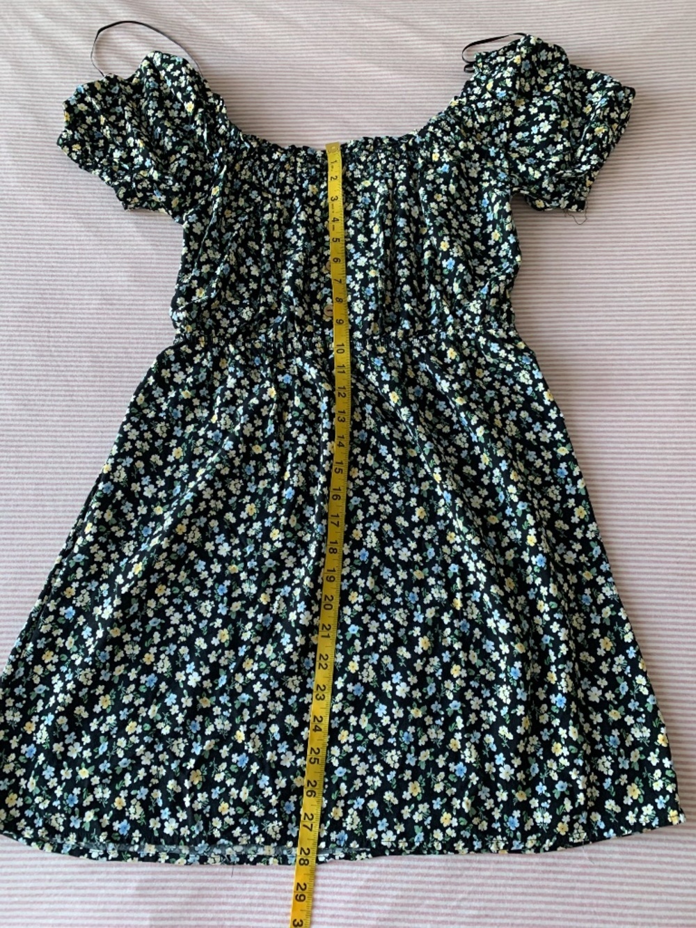 Smocked summer floral Midi Dress size M - Picture 6 of 6